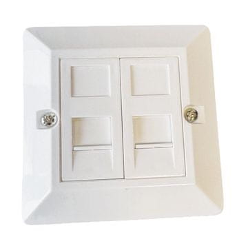 Vtičnica iz mavčnih plošč za 2 ključavnici, odporna na prah