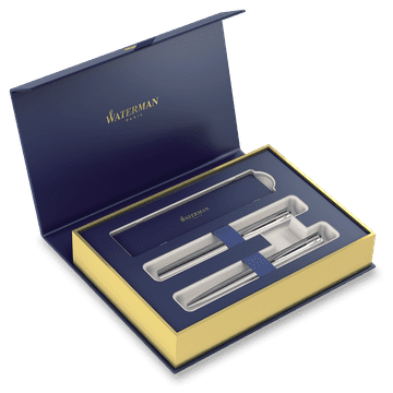 Darilna škatla Waterman Allure Chrome CT - komplet nalivnega in krogličnega peresa
