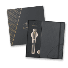 Parker IM Core Grey GT darilna škatla - komplet pisala in zvezka