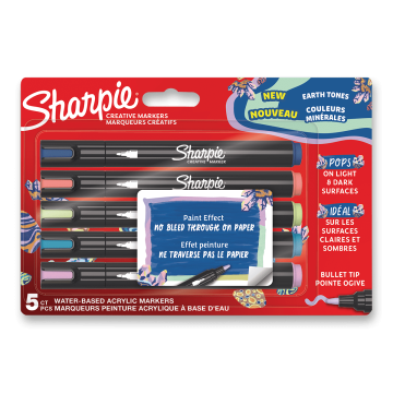 Akrilni marker Sharpie Bullet - komplet 5 barv