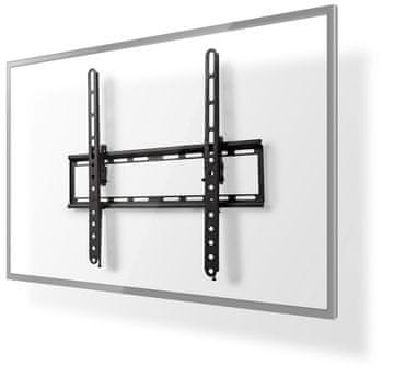 Nedis stenski nosilec za TV/ 23 - 55"/ nosilnost 35 kg/ nagib 12°/ oddaljenost od stene 38 mm/ jeklo/ črna