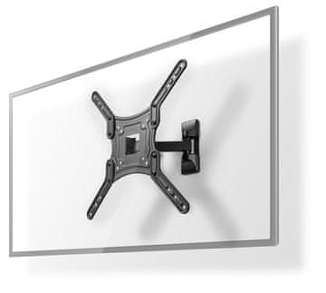 Nedis Stenski nosilec za TV/ 23 - 55""/ nosilnost 30 kg/ nagib 20°/ zasuk 0 - 180°/ Full Motion/ jeklo/ črna