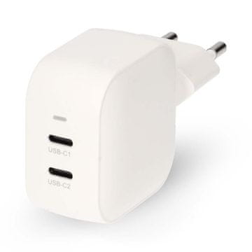 NEDIS omrežni polnilnik/ 35 W/ PD 3.0/ hitro polnjenje/ 1,75 / 2,33 / 2,92 / 3,0 A/ 2x USB-C/ bela