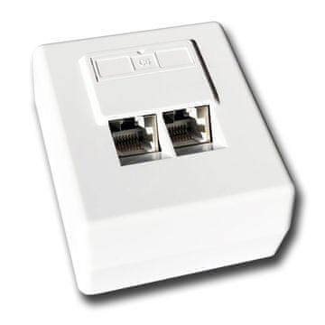 DATACOM STP dvojna vtičnica nad ometom Cat6 FA-1004