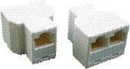 DATACOM Dvojni spojnik 3x RJ45 8p8c Cat5E (3 x ženska)