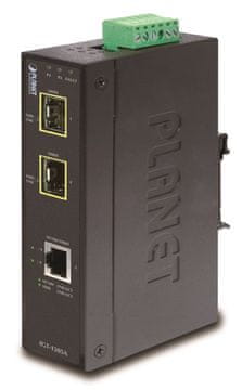 Planet IGT-1205AT, pretvornik 1x 1000Base-T, 2x SFP 100/1000Base-X, -40 do +75C, EFT+ESD