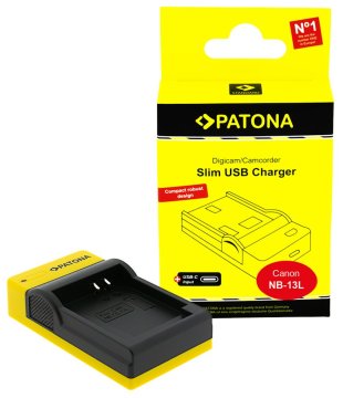 PATONA Foto polnilec Canon NB-13L slim, USB-C