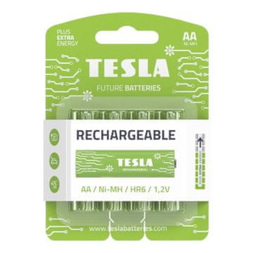 TESLA AA RECHARGEABLE+ za ponovno polnjenje Ni-MH 2450mAh, 4 kosi, NewDesign