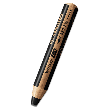 Stabilo lesni svinčnik 3 v 1 - črn