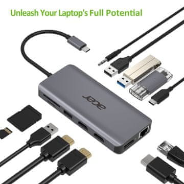 Acer 12v1 USB-C (USB,HDMI,PD,CD,DP,RJ45)