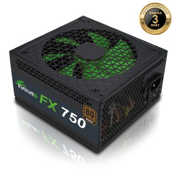 Evolveo FX 750,napajalnik750W ATX,14cm,80+,Bronze,3YRW