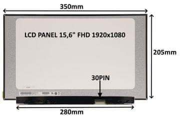 Sil LCD PANEL 15,6"" FHD 1920x1080 30PIN MATTE IPS / BREZ OBLIKE