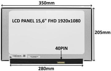 Sil LCD PANEL 15,6" FHD 1920x1080 40PIN MATTE IPS 144HZ / BREZ OBLAKE