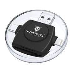 Viking Čitalnik pomnilniških kartic V4 USB3.0 4V1 črn