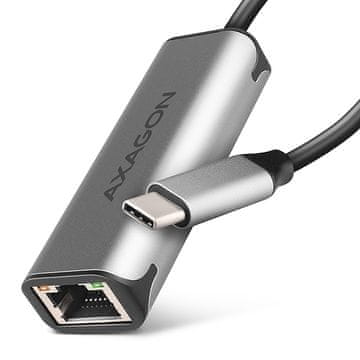 AXAGON ADE-25RC USB-C 3.2 Gen 1 - 2.5 Gigabitna Ethernet mrežna kartica, Realtek 8156, samodejna namestitev, siva