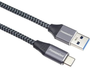 USB-C z USB 3.0 A (USB 3.1 generacije 1, 3A, 5Gbit/s) 3m pletenica