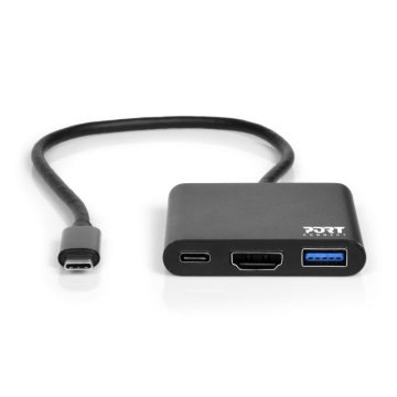 Connect PORT DESIGNS USB-C HUB HDMI 1X 4K+USB-A+USB-C PORT