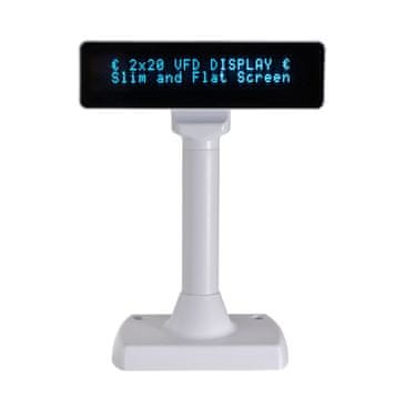 Virtuos VFD prikazovalnik za stranke FV-2030B 2x20, serijski, bel