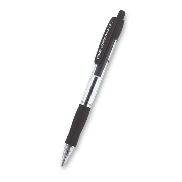 Pilot 2028 Super Grip kroglično pero - črno