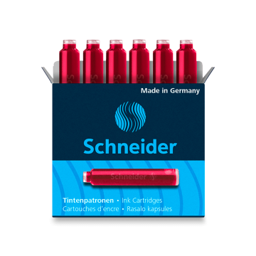 Schneider Stekleničke s črnilom, 6 kosov - rdeče