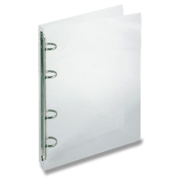 Vezivo s 4 krožci, prosojno, A4, 20 mm - prosojno