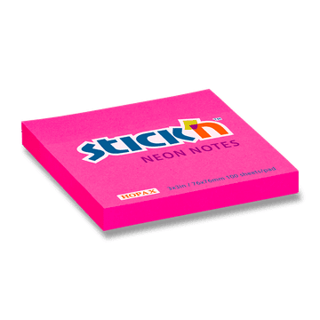 Stick'n Notes 76 × 76 mm, 100 listov - temno roza