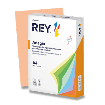 Rey Barvni papir Adagio, pastelni, 500 listov - losos