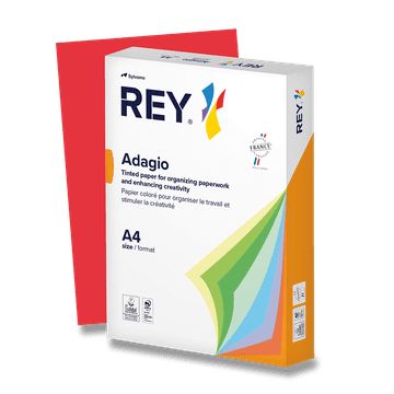 Rey Barvni papir Adagio, intenzivna nasičenost, 500 listov - rdeč