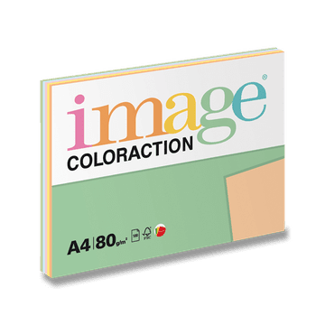 Image Barvni papir Coloraction - Mix pastel - 80 g, 5 x 20 listov