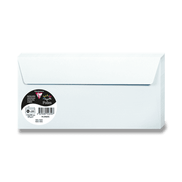 Clairefontaine Barvna ovojnica, DL, samolepilna, 20 kosov - svetlo modra