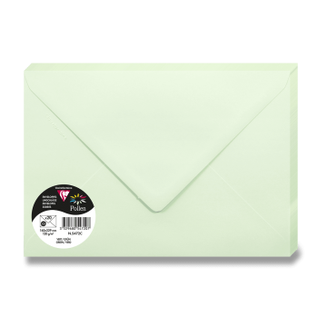 Clairefontaine Barvna kuverta, A5, limetna, 20 kosov - svetlo zelena