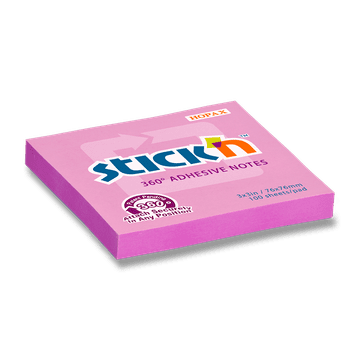 Stick'n Notes 360 76 x 76 mm, 100 listov - roza