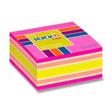 Stick'n Notes Neon 76 x 76 mm, 400 listov - roza