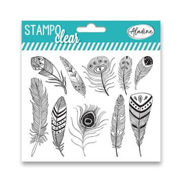 Aladine Gel žigi Clear - Perje, 10 kosov