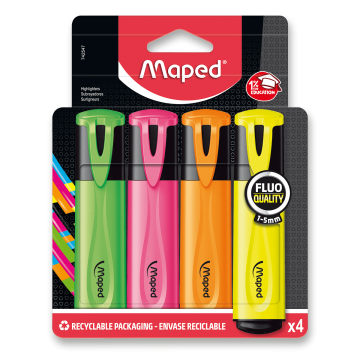 Maped Označevalnik Fluo Peps Classic - komplet 4 barv