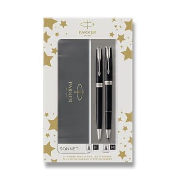 Parker Sonnet Black CT - komplet rolerja in krogličnega peresa
