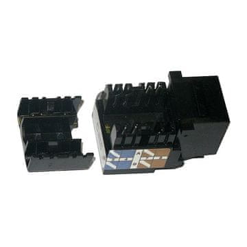 XtendLan Keystone vtič RJ45, kabelski, CAT6, UTP, črn