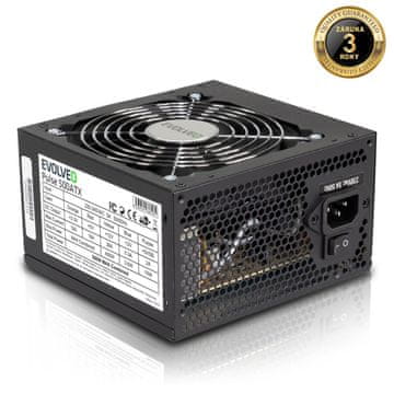 Evolveo Pulse 500, napajalnik 500W, ATX, tihi, v razsutem stanju, 3YRW