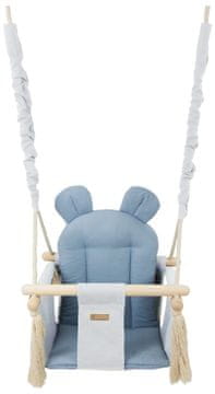 slomart Otroška gugalnica z ušesi, 100% bombaž (Barva: srebrna, svetlo modra)