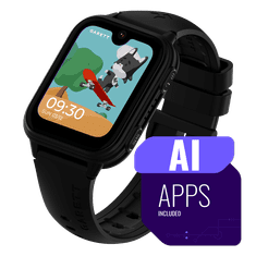 Garett Pametna otroška ura Vibe AI 4G črne barve