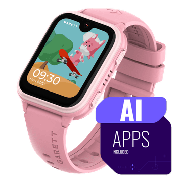 Garett Pametna otroška ura Vibe AI 4G Pink barve