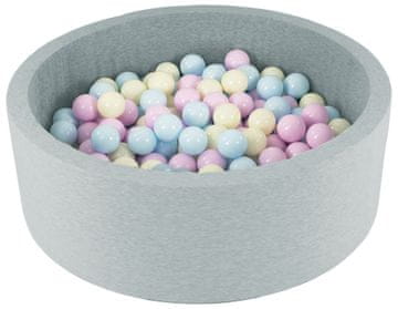 slomart Suhi bazen z žogicami 150 kos (barve žogic: roza, modra, rumena (pastelne))