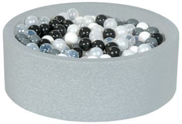slomart Suhi bazen z žogicami 450 kos (barve: črna, bela, perlna, prozorna, siva)