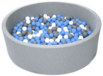 slomart Suhi bazen z žogicami 600 kosov, 125 cm (barve žogic: bela, modra, roza, siva, turkizna)