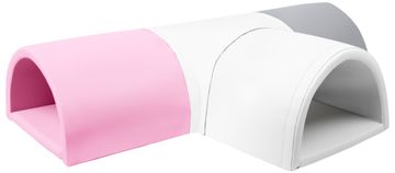 slomart Penjasti 4-delni T-Tunel (barva: bela, pudrasta roza, siva)