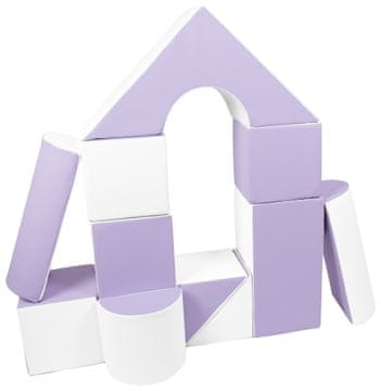 slomart Grad komplet 11 velikih penjastih kock (barva: bela, vijolična)