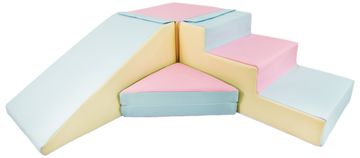 slomart Komplet drsalk s 4 velikimi peno bloki (barva: roza, modra, rumena (pastel))