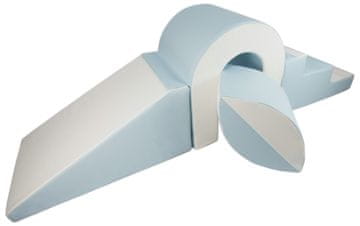 slomart Mostni komplet 4 velikih penjenih blokov (barva: bela, modra (pastel))