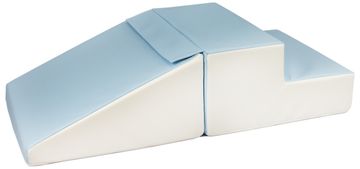 slomart Mini tobogan komplet 2 velikih penastih blokov (barva: bela, modra (pastel))