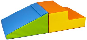 slomart Majhna drsalnica komplet 2 velikih penastih blokov (barva: rumena, zelena, modra, oranžna)